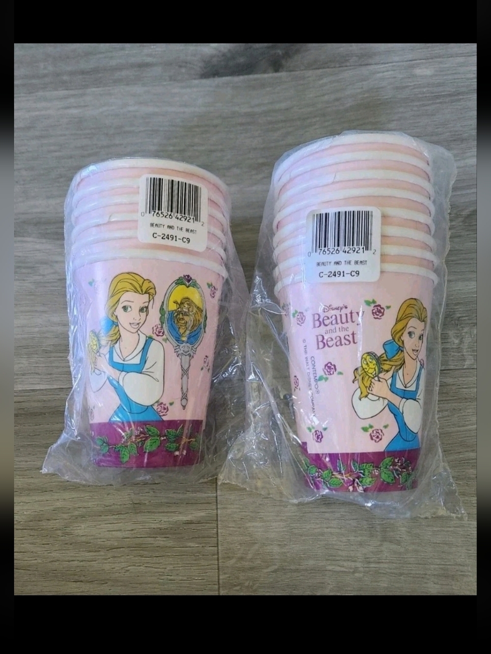 NEW NOS Vintage Disneys Beauty and the Beast Party Cups (14)